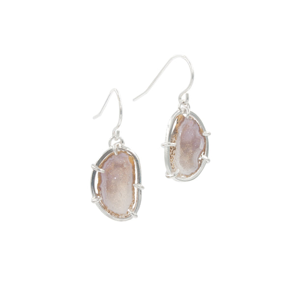 Pink Geode Earrings
